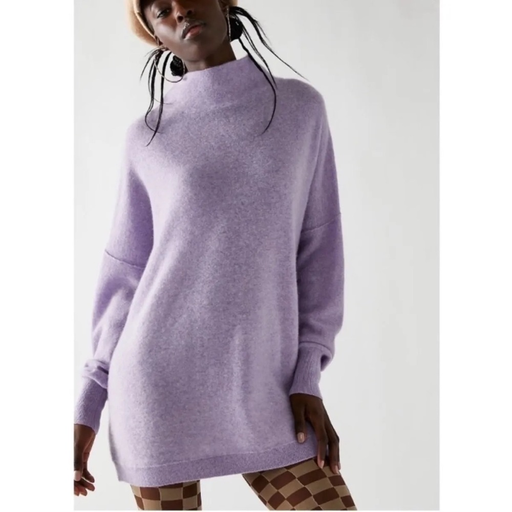 EUC Free People Cashmere Ottoman Tunic Sweater Sz L